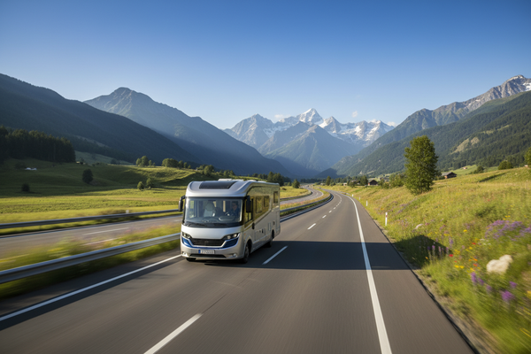 motorhome on the road